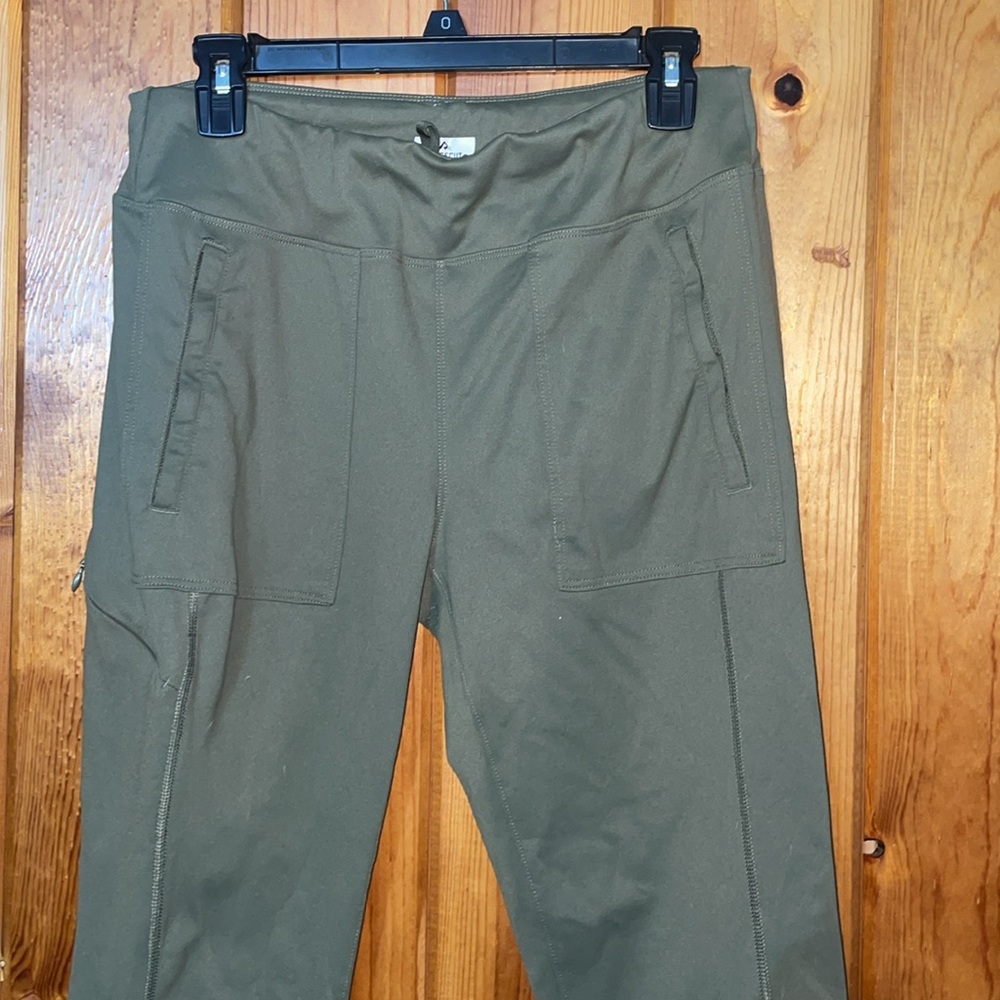 Olive Green ridge cut women’s straight legging style pants size medium work - Picture 5 of 10